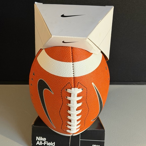 Nike All-Field Orange and White Official Size Football - Picture 3 of 4